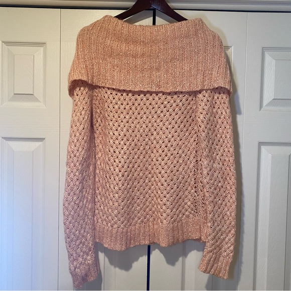 Max & Jac Cowl Neck Pink Peach Knit Warm Sweater. Size Large. - Picture 6 of 14